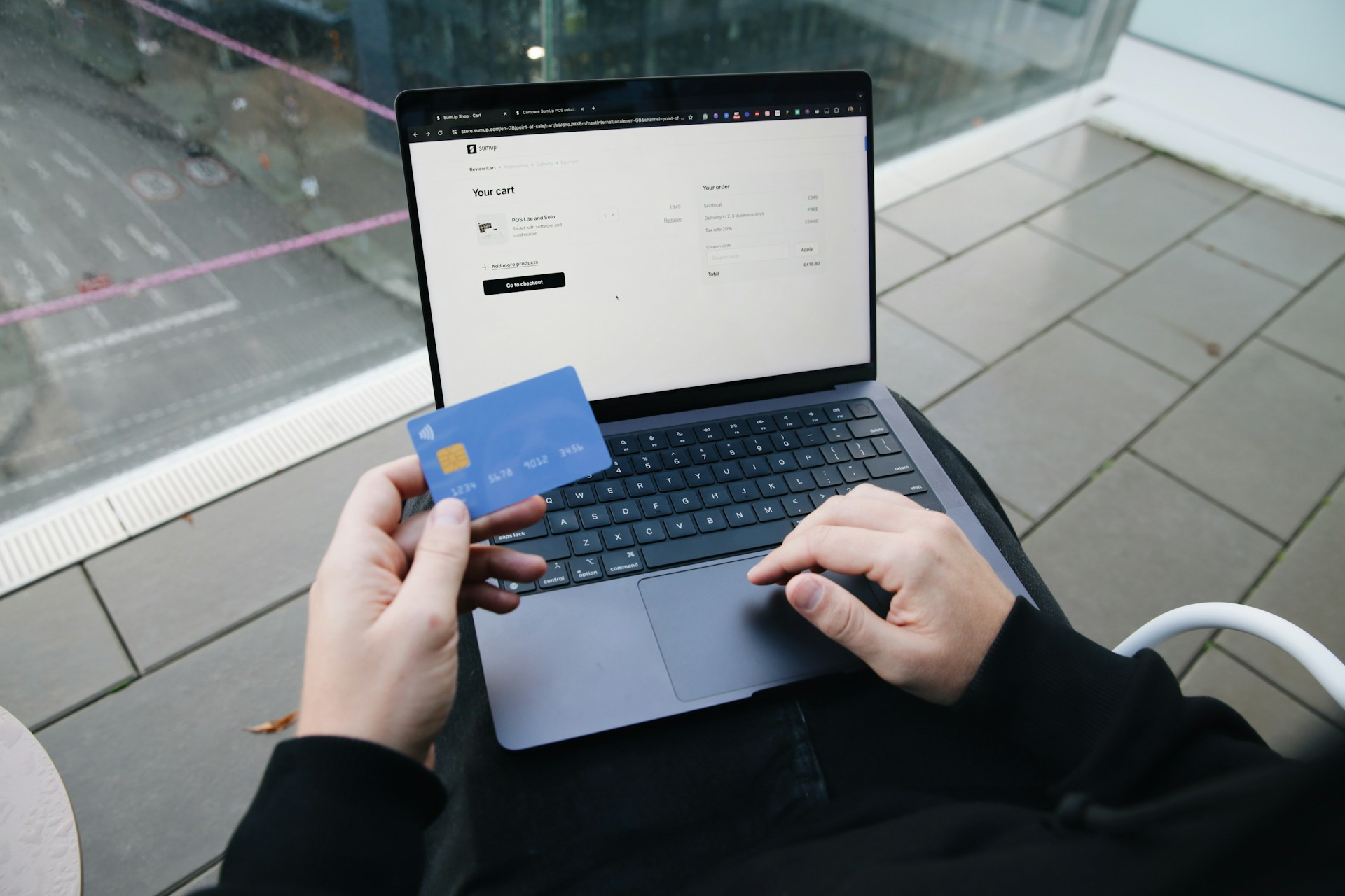 Person using mobile payment app for secure transactions